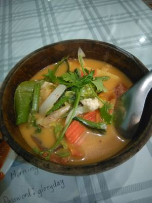 Tom Kha soup at Morning Glory in Chiang Mai