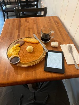 american pancake combo at Cooper's Co-op Cafe in Portland