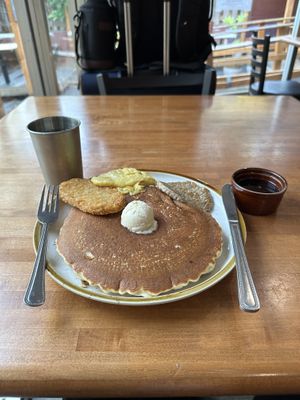 Fantastic pancake breakfast!  at Cooper's Co-op Cafe in Portland