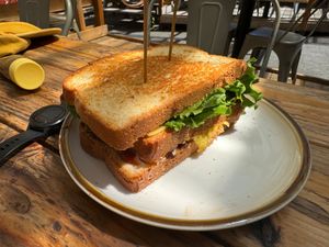 Chick'n club at Cooper's Co-op Cafe in Portland