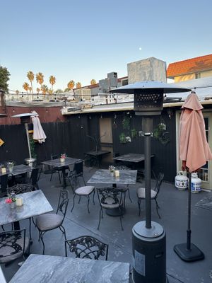 Outdoor dining is only steps to the beach   at Gypsy's Persian Grill in Long Beach
