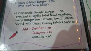 Vegi Burger at Ohana Restaurant & Bar in Koh Lanta