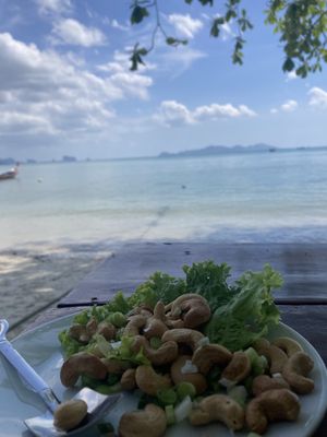 Fried cashews   at Sugar's Coffee and Restaurant in Koh Muk