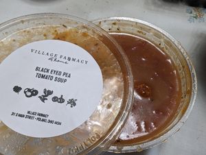 Black eyed pea tomato soup at Village Farmacy  in Poland