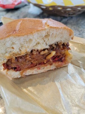 Rodeo burger at Village Farmacy  in Poland