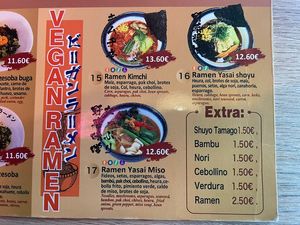 Menu   at Buga Ramen  in Bilbao