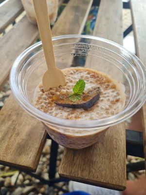 Szilvás, fahéjas tápióka desszert at Húshagyó Futár in Eger