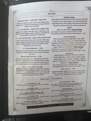 Menu March 2026  at Zen Mystery in Dania Beach