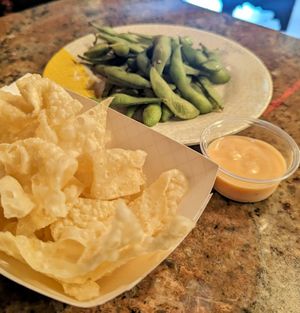 Complimentary appetizers as you sit down at China Cafe in Rogers
