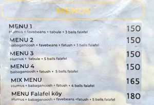 Falafel plates at Falafel Köy in Istanbul