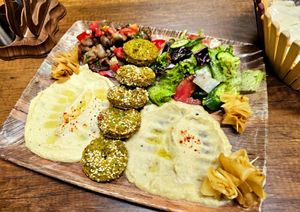 Falafel Köy plate at Falafel Köy in Istanbul