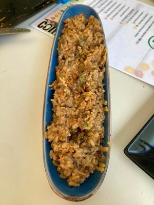 Mushroom risotto. Very very tastyy  at Coma Tapas & Punto in Huelva