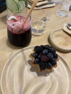 Berry tart and hibiscus lemonade   at Angel Cakes - Yas Mall in Abu Dhabi