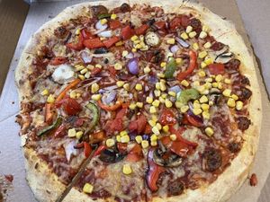 Vegan pizza  #Veganuary at Domino's Pizza in Inverness
