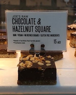 Chocolate and hazelnut square  at Joe & The Juice - Yas Mall in Abu Dhabi