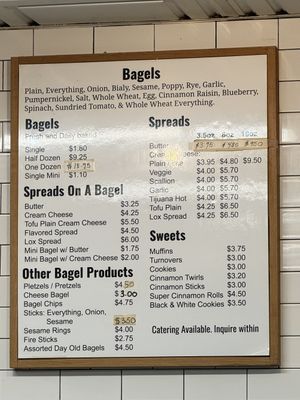 Menu  at NY Bagel & Deli  in Santa Monica