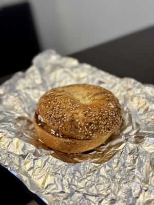 Bagel with Tofutti   at NY Bagel & Deli  in Santa Monica