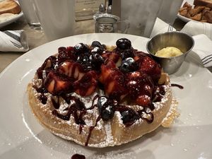 Vegan butter with the wafflee  at Sweet Diner in Milwaukee