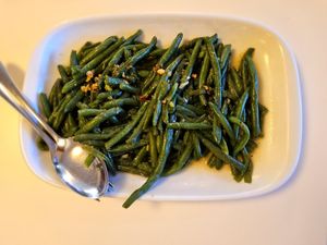Green beans as a side dish. at Floresta in Fatima
