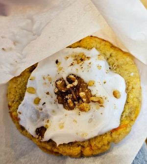 Carrot cake cookie at Dat Cookie in Berlin