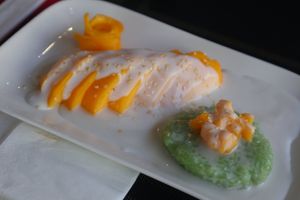 Mango with sticky rice and coconut cream at Kaengthai in Tarbes