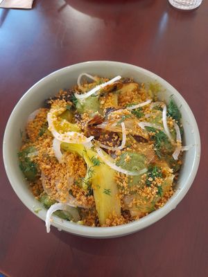 Le risotto verde aux poireaux vegan at Inzu in Marseille