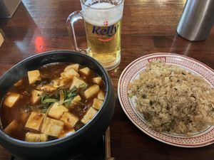 Mall tofu and fried rice  at Lichun Sijang - Yeonnam - 리춘시장 연남점 in Seoul
