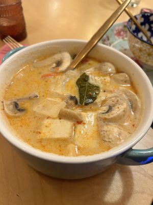 Tofu Tom Kha Soup !  at Rukdiew Cafe in Portland