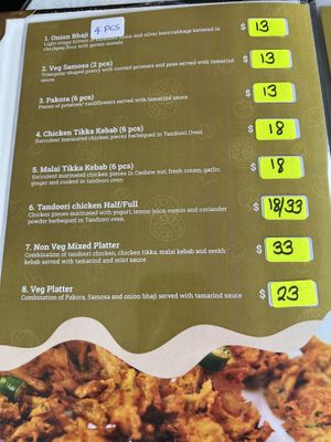 Starter  at Indian and Nepalese Kitchen in Oamaru