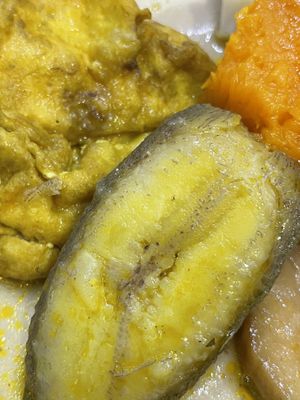 Banana and tofu close-up #Veganuary at Thiện Đức in Hanoi