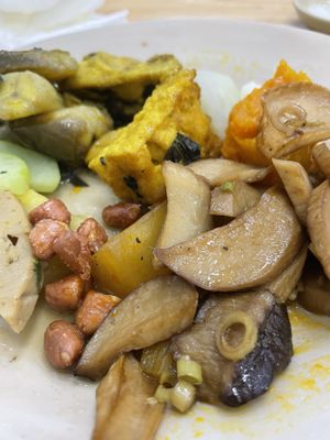 Mushrooms in coconut  #Veganuary at Thiện Đức in Hanoi