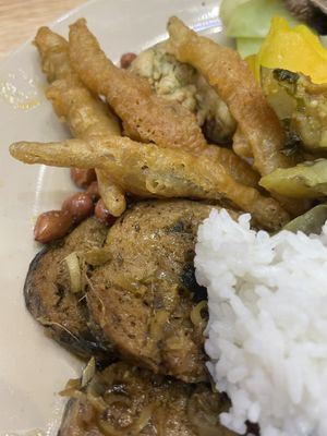 Mushrooms and meat loaf   at Thiện Đức in Hanoi