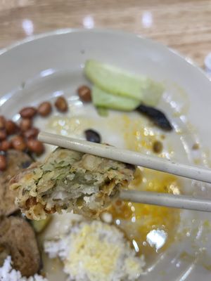 Fish cakes with dill - vegan obviously   at Thiện Đức in Hanoi