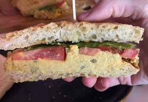Chickpea sandwich #Veganuary at Ninna Homemade Bakery in Dubai