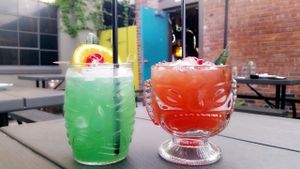 Drinks at Grass Skirt Tiki Room in Columbus