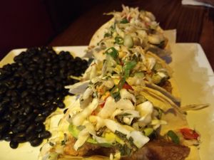 Teriyaki tofu tacos at Grass Skirt Tiki Room in Columbus