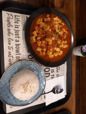 Ma Po Tofu at Happy Veggie - 天街素食 in Budapest