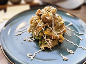 Mashed potato salad at Happy Veggie - 天街素食 in Budapest