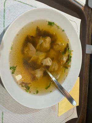 Wonton Soup at Happy Veggie - 天街素食 in Budapest