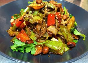 Vegan香辣干锅 at Happy Veggie - 天街素食 in Budapest