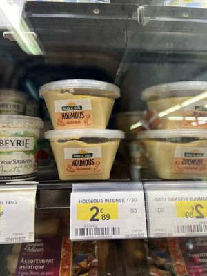 Vegan hummus  at Petit Casino in Chamrousse