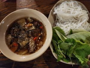 Bún chả at Chay Vỉa Hè in Hanoi