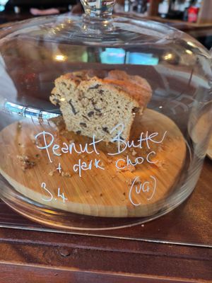 Peanut butter and choc cake at Orso in Leicester