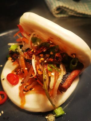 Vegan Tofish Bao at Nasi Lemak - Scarlet Door in Stockport