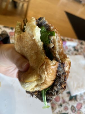 bean burger was delicious  at Blackwell's Catering in Lewisburg