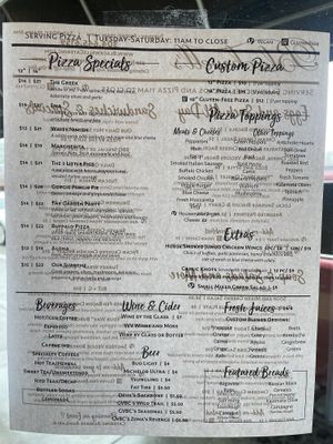 Vegan dishes marked with a "v" in the menu  at Blackwell's Catering in Lewisburg