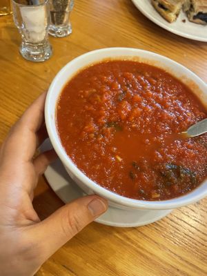 this soup was delicious and came in a very generous portion #Veganuary at Blackwell's Catering in Lewisburg