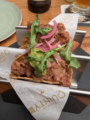 Vegan tacos met jackfruit at Brasserie Quinty's in De Koog
