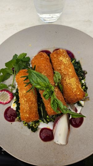 Kumara croquettes at Mission Estate Restaurant in Napier