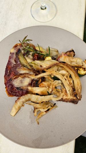 Eggplant parmigiana at Mission Estate Restaurant in Napier